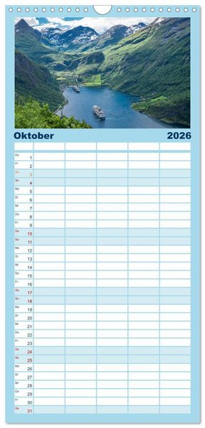 Produktbild: Familienplaner 2026 - Hochseeschiffe mit 5 Spalten (Wandkalender, 21 x 45 cm) CALVENDO