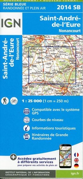 Produktbild: Saint-Andr&eacute;-de-L'Eure. Nonancourt 1:25 000