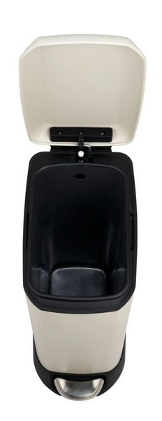 Produktbild: Treteimer Mod. Design 12 L, Easy-Close, Creme, mit herausnehmbarem Einsatz