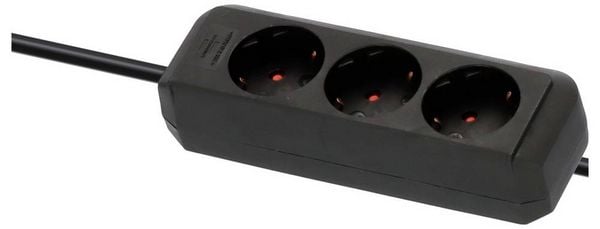 Produktbild: Brennenstuhl 1158620015 Steckdosenleiste 3fach Schwarz Schutzkontakt 1 St.