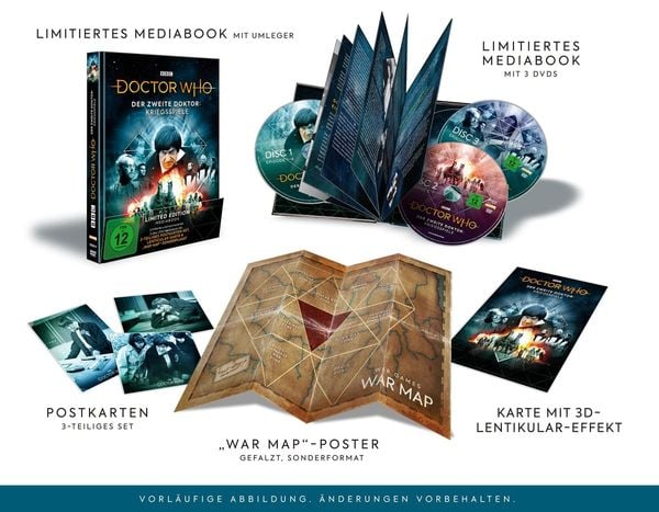 Produktbild: Doctor Who - Der Zweite Doktor: Kriegsspiele (Limitiertes Mediabook mit War Map, Postkartenset und 3D-Lentikularkarte) LTD.