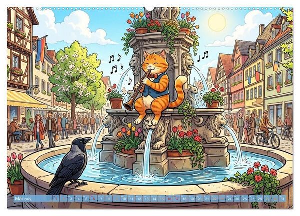 Produktbild: Tierisch musikalisch - Taktgef&uuml;hl mit Humor (hochwertiger Premium Wandkalender 2027 DIN A2 quer), Kunstdruck in Hochglanz