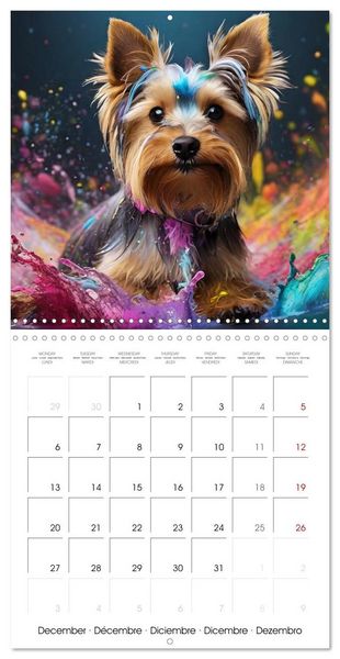 Produktbild: Colourful Splash Dogs (Wall Calendar 2027 12 &times; 12 Inch) CALVENDO 12 Month Wall Calendar