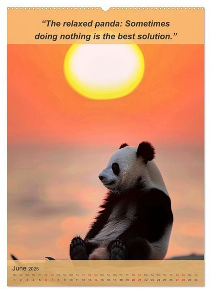 Produktbild: Funny animalistic yoga poses (High Quality Premium Wall Calendar 2026 DIN A2 portrait),CALVENDO 12 Month Wall Calendar