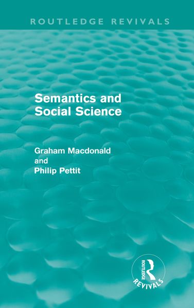 Produktbild: Semantics and Social Science