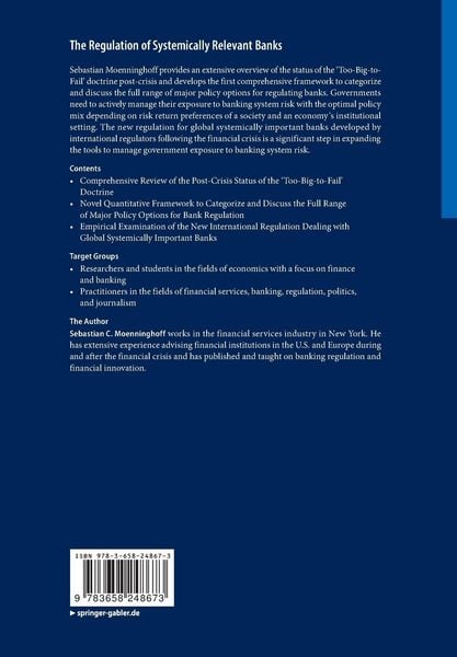 Produktbild: The Regulation of Systemically Relevant Banks