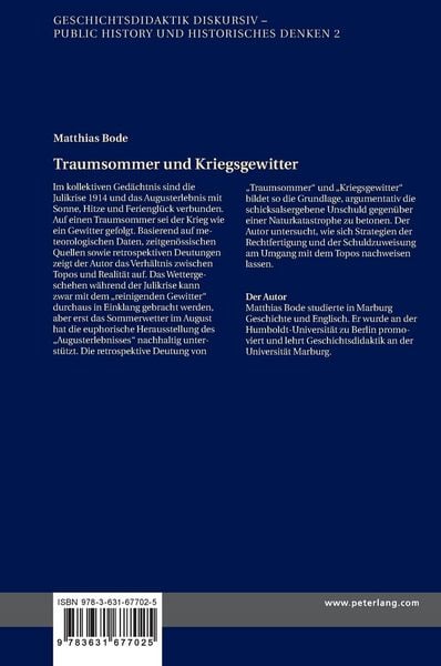 Produktbild: Traumsommer und Kriegsgewitter