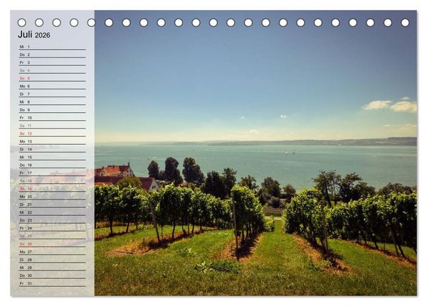 Produktbild: Unterwegs am Bodensee (Tischkalender 2026 DIN A5 quer), CALVENDO Monatskalender