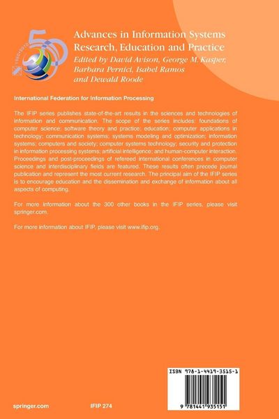 Produktbild: Advances in Information Systems Research, Education and Practice