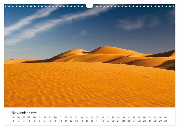 Produktbild: Die D&uuml;nen in der W&uuml;ste von Abu Dhabi (Wandkalender 2026 DIN A3 quer), CALVENDO Monatskalender