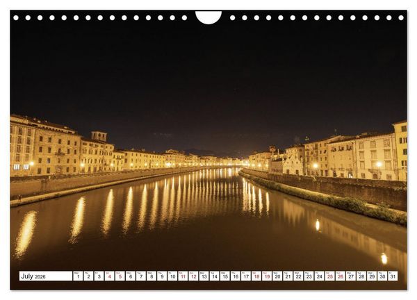 Produktbild: Tuscan cities on the road - Travel along the Florence-Pisa-Livorno freeway (Wall Calendar 2026 DIN A4 landscape), CALVENDO 12 Month Wall Calendar