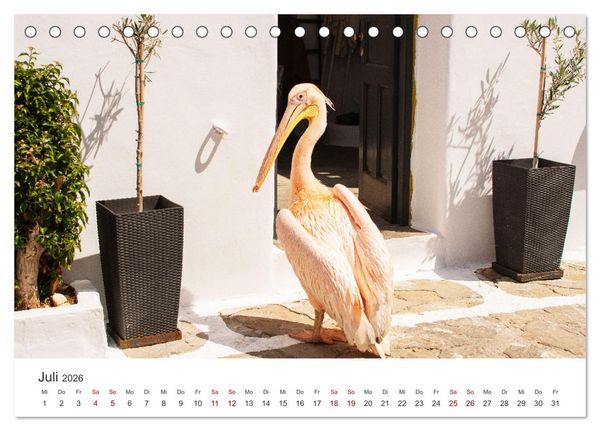 Produktbild: Stadt Mykonos - Impressionen (Tischkalender 2026 DIN A5 quer), CALVENDO Monatskalender