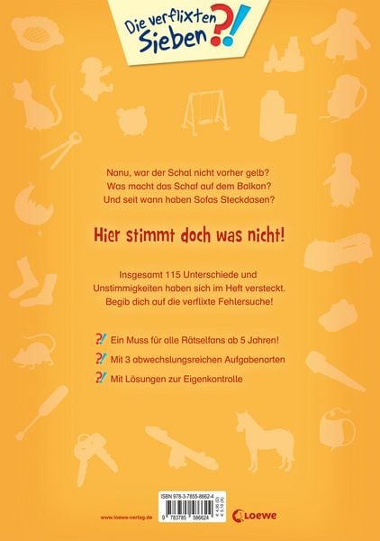 Produktbild: Die verflixten Sieben - Mein buntes Fehler-Such-Buch