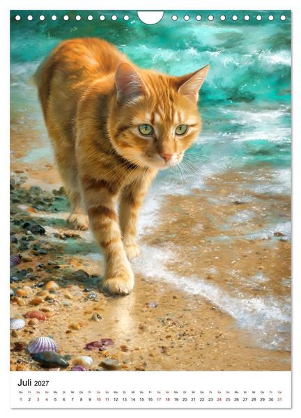 Produktbild: Feuer auf vier Pfoten - Die sch&ouml;nsten roten Katzen (Wandkalender 2027 DIN A4 hoch), CALVENDO Monatskalender