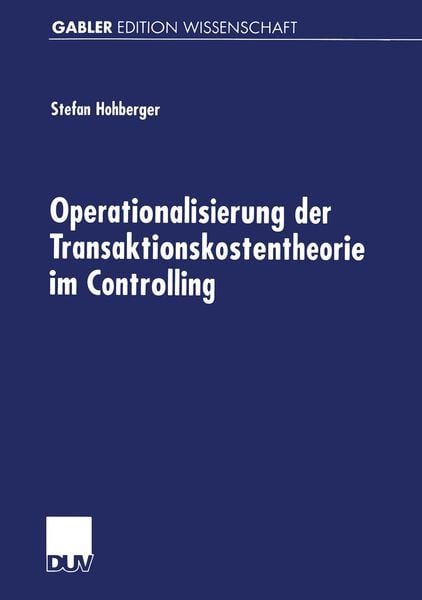 Produktbild: Operationalisierung der Transaktionskostentheorie im Controlling