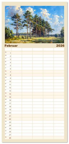 Produktbild: Familienplaner 2026 - Reise mit der ostslawischen Seele mit 5 Spalten (Wandkalender, 21 x 45 cm) CALVENDO