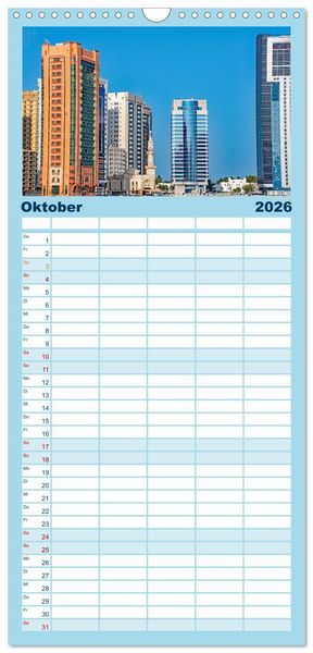 Produktbild: Familienplaner 2026 - Abu Dhabi - Bezaubernde Metropole mit 5 Spalten (Wandkalender, 21 x 45 cm) CALVENDO