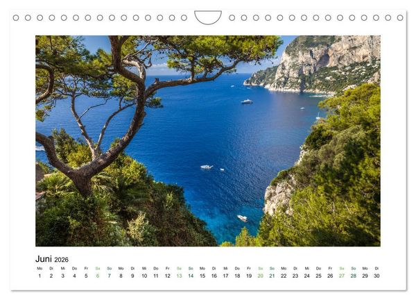 Produktbild: Sehnsuchtsinseln Capri und Ischia (Wandkalender 2026 DIN A4 quer), CALVENDO Monatskalender
