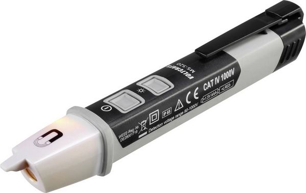 Produktbild: VOLTCRAFT MS-520 Ber&uuml;hrungsloser Spannungspr&uuml;fer CAT IV 1000V LED, Akustik