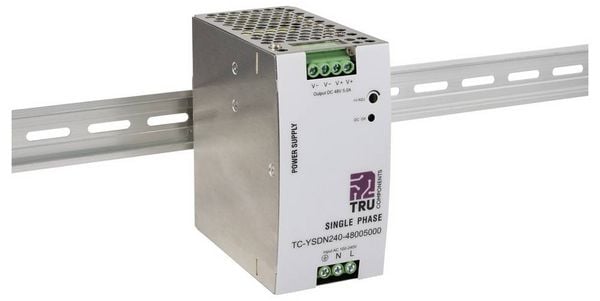 Produktbild: TRU COMPONENTS TC-13807996 Hutschienen-Netzteil (DIN-Rail) 48 V/DC 5 A 240 W Anzahl Ausg&auml;nge:1 x Inhalt 1 St.