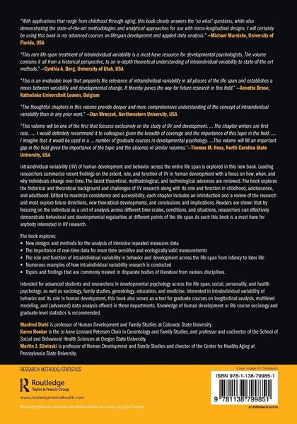 Produktbild: Handbook of Intraindividual Variability Across the Life Span