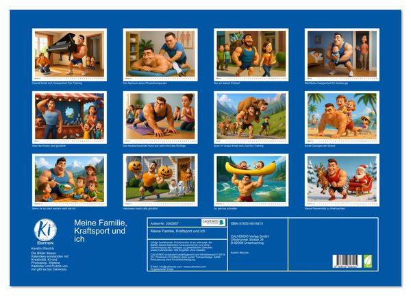 Produktbild: Meine Familie, Kraftsport und ich (Wandkalender 2026 DIN A2 quer), CALVENDO Monatskalender
