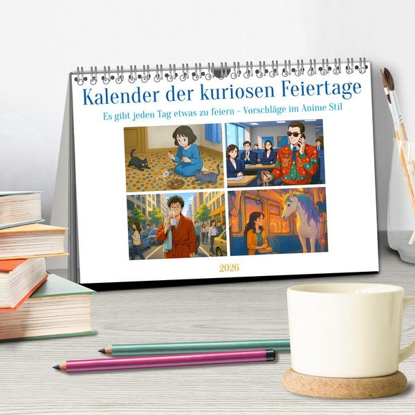 Produktbild: Kalender der kuriosen Feiertage (Tischkalender 2026 DIN A5 quer), CALVENDO Monatskalender