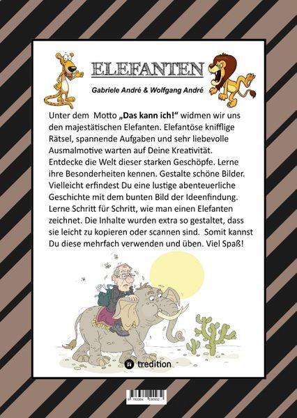 Produktbild: Craftbook - Starke Ausmalmotive - Elefanten - Wissenswertes - Knifflige R&auml;tsel - Aufgaben - Ideenfindung - Kurzgeschichte - Oasen - Savanne