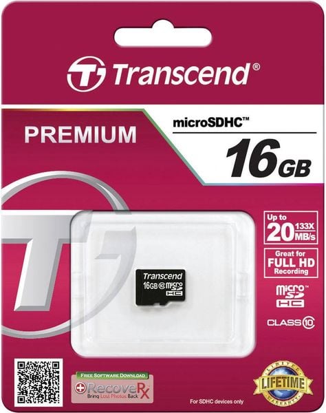 Produktbild: Transcend Premium microSDHC-Karte Industrial 16 GB Class 10
