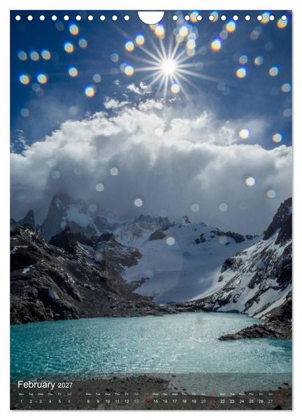 Produktbild: Majestic Mountains Cerro Torre & Fitzroy Patagonia / UK-Version (Wall Calendar 2027 DIN A4 portrait), CALVENDO 12 Month Wall Calendar