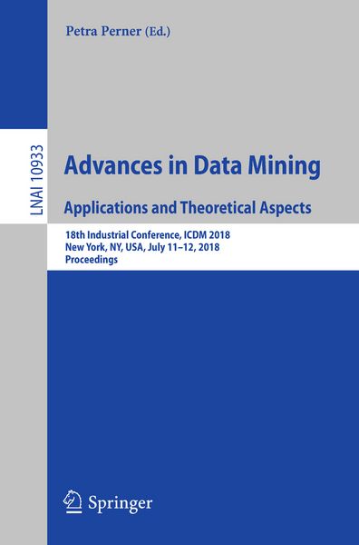 Produktbild: Advances in Data Mining. Applications and Theoretical Aspects