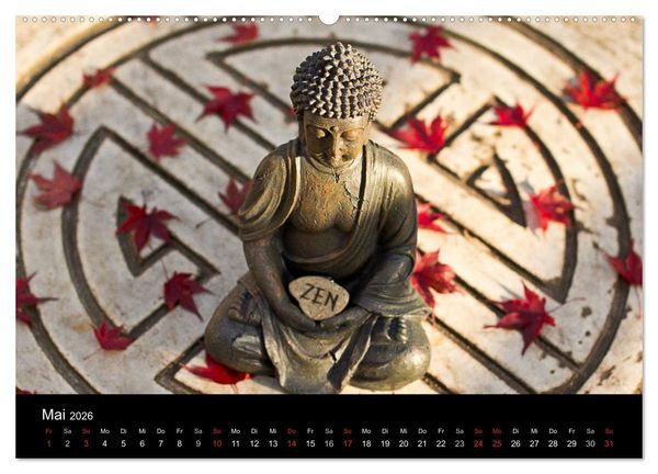 Produktbild: SPIRIT OF ZEN Meditation (hochwertiger Premium Wandkalender 2026 DIN A2 quer), Kunstdruck in Hochglanz