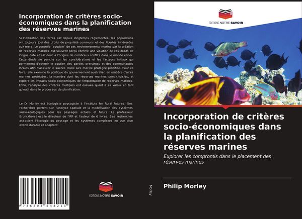 Produktbild: Incorporation de crit&egrave;res socio-&eacute;conomiques dans la planification des r&eacute;serves marines