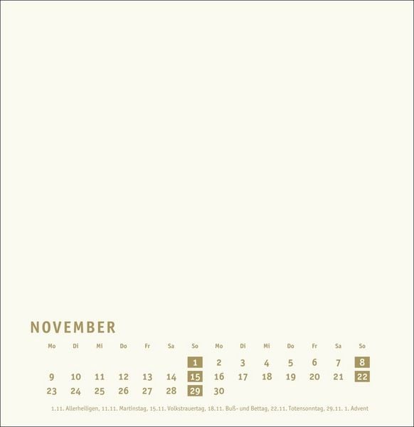 Produktbild: Premium-Bastelkalender gold groß 2026