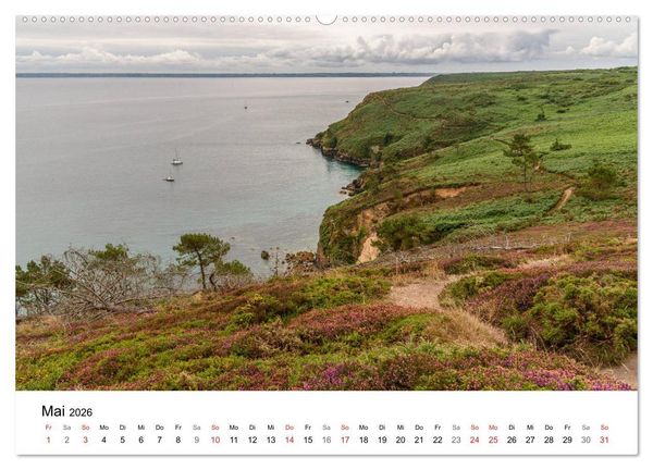 Produktbild: K&uuml;sten der Normandie und der Bretagne (Wandkalender 2026 DIN A2 quer), CALVENDO Monatskalender