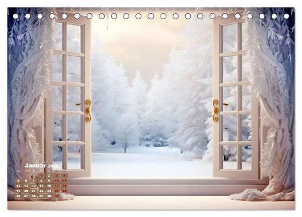 Produktbild: Aus dem Fenster geblickt (Tischkalender 2026 DIN A5 quer), CALVENDO Monatskalender