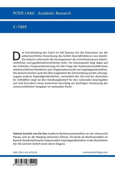 Produktbild: Einbeziehung von Organvertretern juristischer Personen in den unionsrechtlichen Arbeitnehmerbegriff