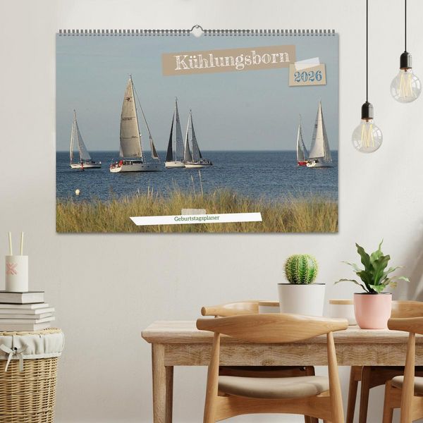 Produktbild: K&uuml;hlungsborn Geburtstagsplaner (Wandkalender 2026 DIN A2 quer), CALVENDO Monatskalender
