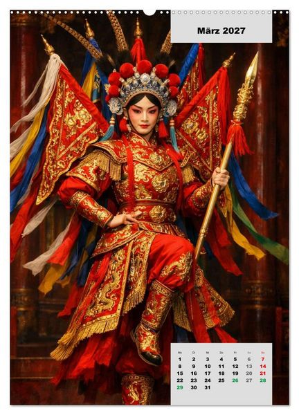 Produktbild: Masken und Magie &ndash; Die Gesichter der Peking-Oper (Wandkalender 2027 DIN A2 hoch), CALVENDO Monatskalender