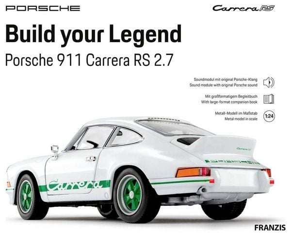 Produktbild: FRANZIS 67267 - Porsche 911 Carrera RS 2.7 - Build your Legend Grand-Prix-Wei&szlig;