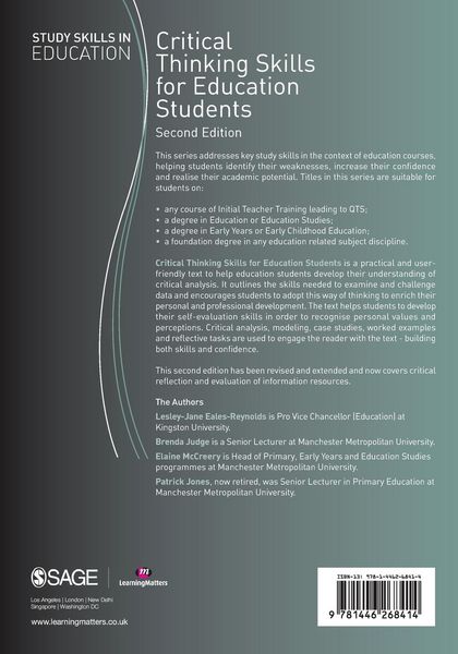 Produktbild: Critical Thinking Skills for Education Students