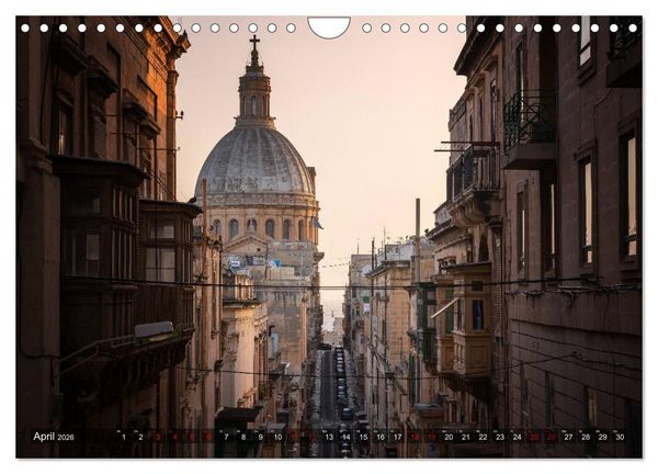 Produktbild: Valletta - Morbide Sch&ouml;nheit im Mittelmeer (Wandkalender 2026 DIN A4 quer), CALVENDO Monatskalender