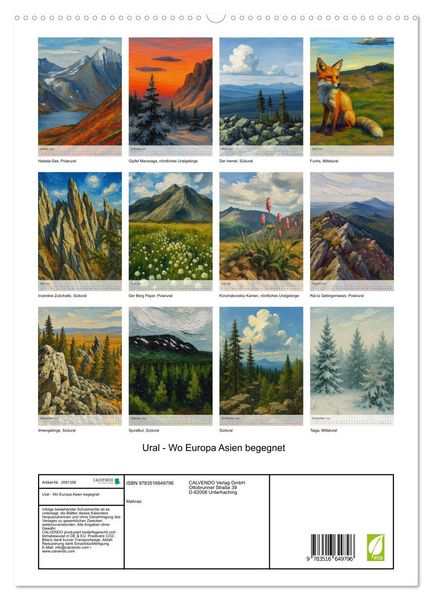 Produktbild: Ural - Wo Europa Asien begegnet (hochwertiger Premium Wandkalender 2026 DIN A2 hoch), Kunstdruck in Hochglanz