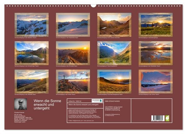 Produktbild: Wenn die Sonne erwacht und untergeht (Wandkalender 2026 DIN A2 quer), CALVENDO Monatskalender