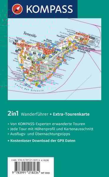 Produktbild: KOMPASS Wanderführer Teneriffa, 80 Touren mit Extra-Tourenkarte