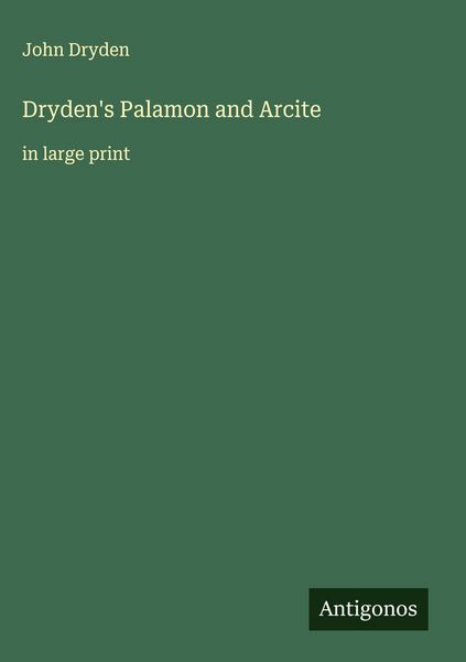 Produktbild: Dryden's Palamon and Arcite