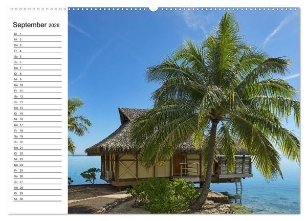 Produktbild: S&uuml;dsee-Inseln. Von Fidschi bis Bora Bora (Wandkalender 2026 DIN A2 quer), CALVENDO Monatskalender