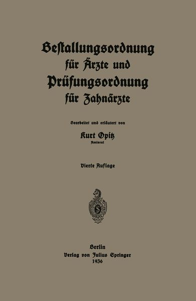 Produktbild: Bestallungsordnung f&uuml;r &Auml;rzte und Pr&uuml;fungsordnung f&uuml;r Zahn&auml;rzte