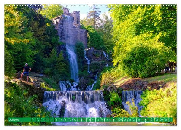 Produktbild: Bad Wilhelmsh&ouml;he Bergpark und Wasserspiele (hochwertiger Premium Wandkalender 2026 DIN A2 quer), Kunstdruck in Hochglanz