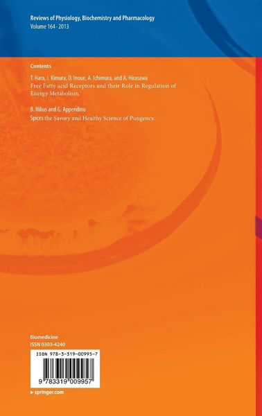 Produktbild: Reviews of Physiology, Biochemistry and Pharmacology, Vol. 164